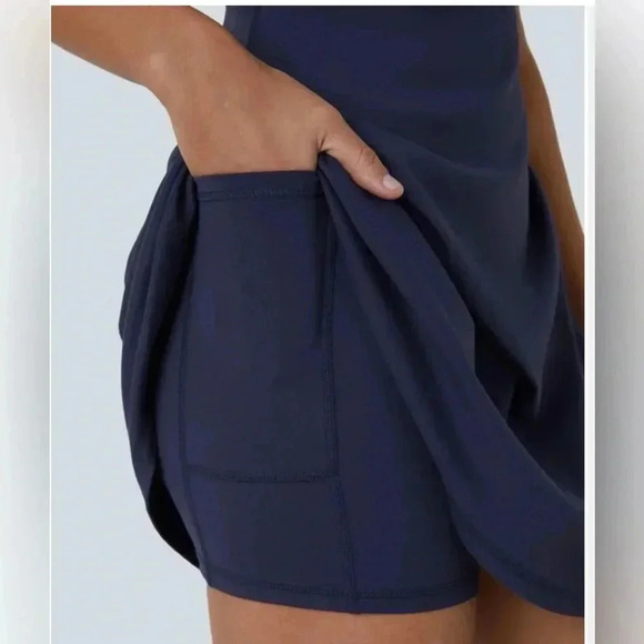 NWT HALARA Softlyzero"™ Plush Backless Active Dress-Easy Peezy Edition Blue,Sz L - Picture 4 of 9